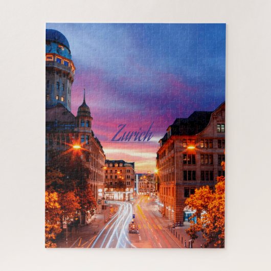 Zürich Schweiz Sunset Puzzle (Vertikal)
