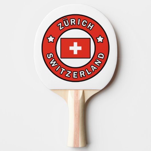 Zürich Schweiz Tischtennis Schläger (Vorderseite)