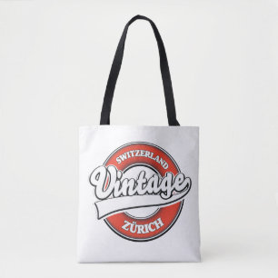 Zürich Schweiz Vintage-Style-Logo Tasche