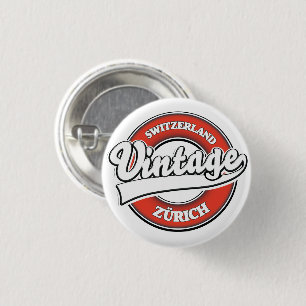 Zürich Schweiz Vintages Logo Button