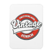 Zürich Schweiz Vintages Logo Magnet (Vertikal)