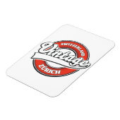 Zürich Schweiz Vintages Logo Magnet (Linke Seite)