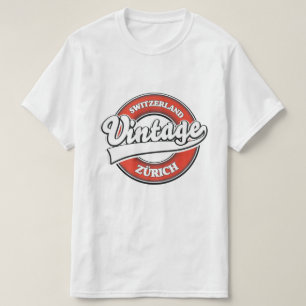 Zürich Schweiz Vintages Logo T-Shirt