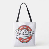 Zürich Schweiz Vintages Logo Tasche (Rückseite)