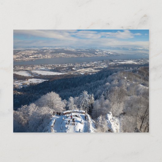 Zürich Schweiz Winter Postkarte (Vorderseite)