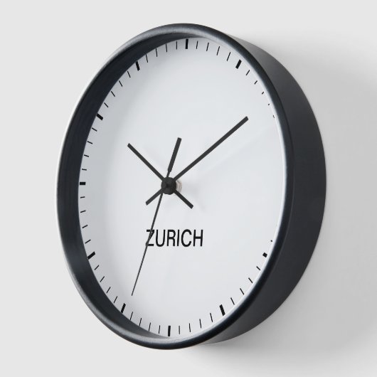 Zürich Schweiz Zeitzone Newsroom Style Clock Uhr (Winkel)
