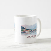 Zürich Schweiz Zürichsee Pastel Travel Kaffeetasse (VorderseiteRechts)