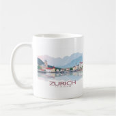 Zürich Schweiz Zürichsee Pastel Travel Kaffeetasse (Links)