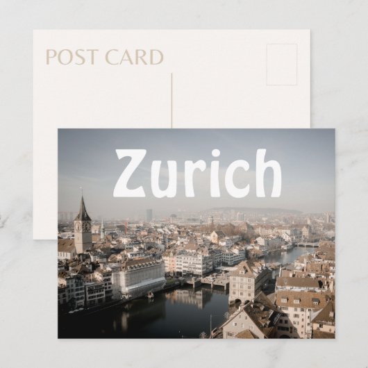 Zurich Skyline Postkarte (Vorne/Hinten)