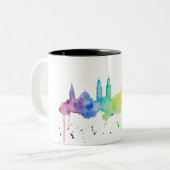 Zurich Skyline rainbow Zweifarbige Tasse (Vorderseite Links)