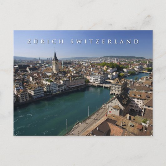 zurich Switzerland City Postkarte (Vorderseite)