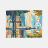 Zurich Switzerland Reisen Vintag Fleecedecke (Vorderseite (Horizontal))