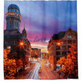 Zurich Switzerland Sunset Duschvorhang (Vorderseite)