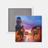 Zurich Switzerland Sunset Magnet (Vorderseite/Rückseite)