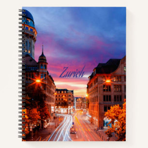 Zurich Switzerland Sunset Notizblock