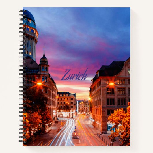 Zurich Switzerland Sunset Notizblock (Vorderseite)