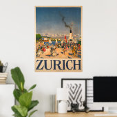 Zurich Switzerland Vintage Poster (Heimbüro)
