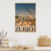 Zurich Switzerland Vintage Poster (Küche)