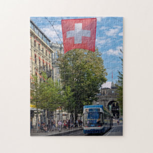 Zürich Tram Schweiz Jigsaw Puzzle