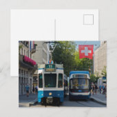 Zurich Trams Postcard Postkarte (Vorne/Hinten)