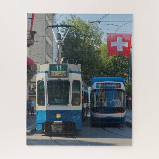 Zürich Trams Schweiz Jigsaw Puzzle (Vertikal)