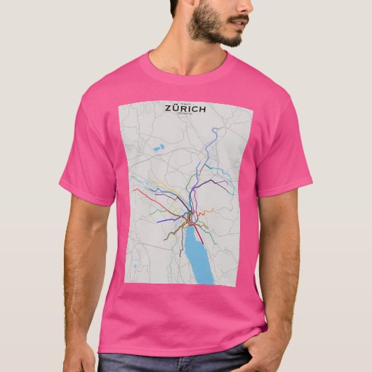 Zürich Transit Map T-Shirt (Vorderseite)