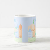 Zurich Travel Art, Schweiz, Blue Retro Travel Kaffeetasse (Mittel)