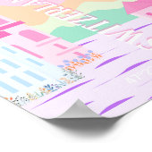 Zurich Travel Art, Schweiz, Pink Preppy Poster (Ecke)