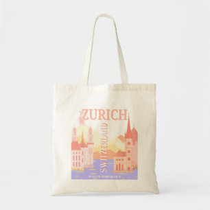 Zurich Travel Art, Schweiz Reisen Art Tragetasche