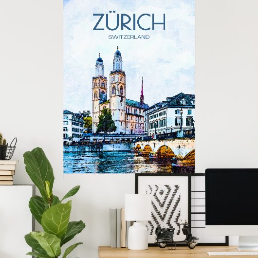 Zürich Travel Poster (Heimbüro)