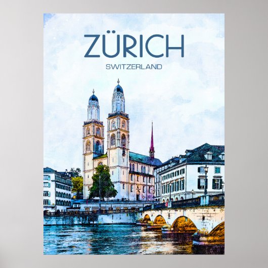 Zürich Travel Poster (Vorne)