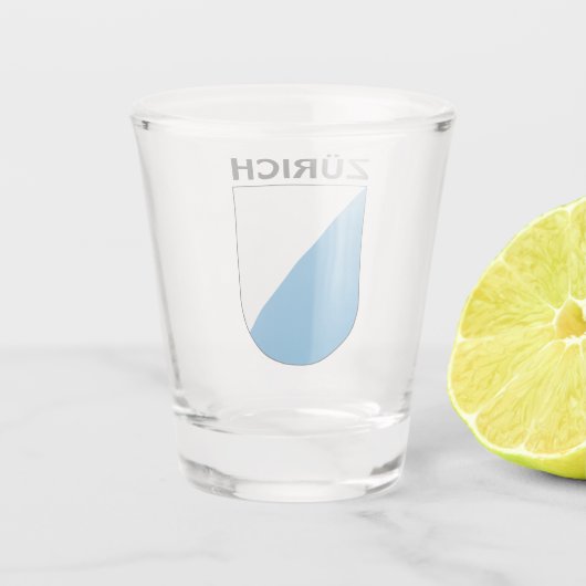 Zürichisches Wappen Schnapsglas (Rückseite)