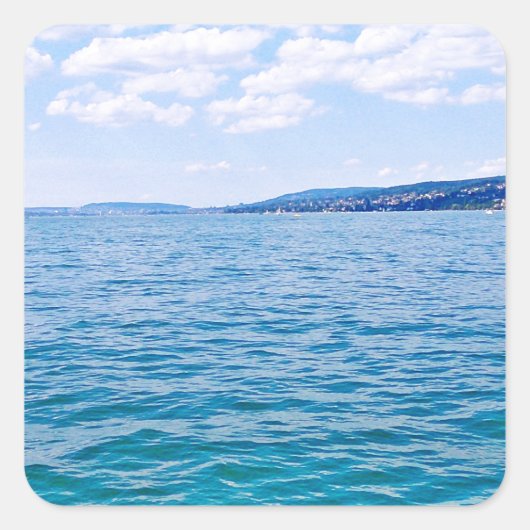 Zürichsee Quadratischer Aufkleber (Vorderseite)