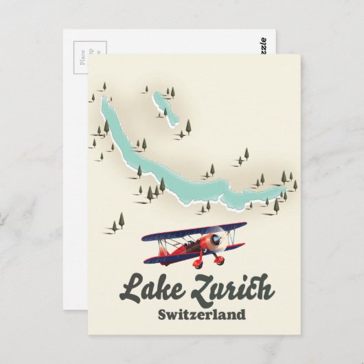 Zürichsee - Schweiz Karte (Vorne/Hinten)