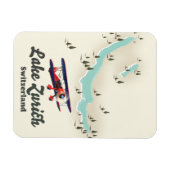 Zürichsee - Schweiz Karte Magnet (Horizontal)
