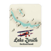 Zürichsee - Schweiz Karte Magnet (Vertikal)