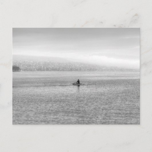 Zürichsee Single Sculler Postkarte (Vorderseite)