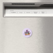 Zurichten von Hexengesicht - Katze mit Hexenhut Magnet (In Situ (Geschirrspüler))