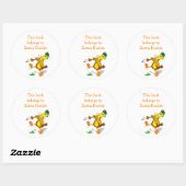Zurna Duck Personalisiert Buchzeichen Sticker Vorl (Blatt)