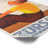 Zürs Austria Vintag Ski Poster (Ecke)