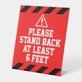 Zurück 1,5 m sockelschild