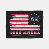 Zurück) 45 47 Trump 2024 Amerikanische Flagge Fleecedecke (Vorderseite (Horizontal))
