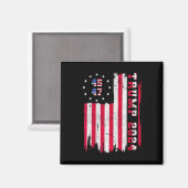 Zurück) 45 47 Trump 2024 Amerikanische Flagge Magnet (Vorderseite/Rückseite)