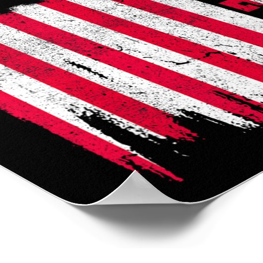 Zurück) 45 47 Trump 2024 Amerikanische Flagge Poster (Ecke)