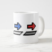 ZURÜCK! - 6, 10 oder 20 oz. (3 Pfeile) Tasse (Vorderseite Rechts)