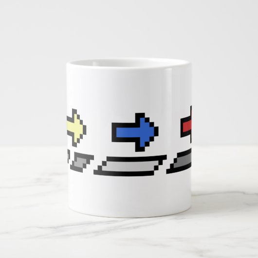 ZURÜCK! - 6, 10 oder 20 oz. (3 Pfeile) Tasse (Vorderseite)