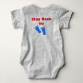 Zurück 6 Füße Niedlich Junge oder Mädchen bleibe Baby Strampler (Rückseite)