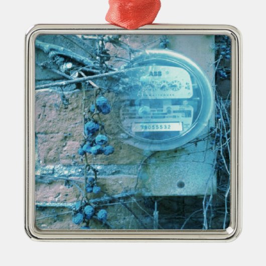 Zurück Alley View Blues Tint Silbernes Ornament (Vorne)