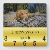 Zurück am felsigen Strand. Ich habe darüber nachge Quadratische Wanduhr (Vorderseite)