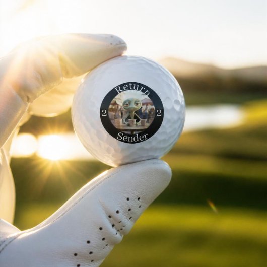 Zurück an Absender lustiger Außerirdischer Golfball